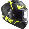 LS2 FF805 THUNDER CARBON-6K RACING1 helma matná-H-V-žlutá vel.M